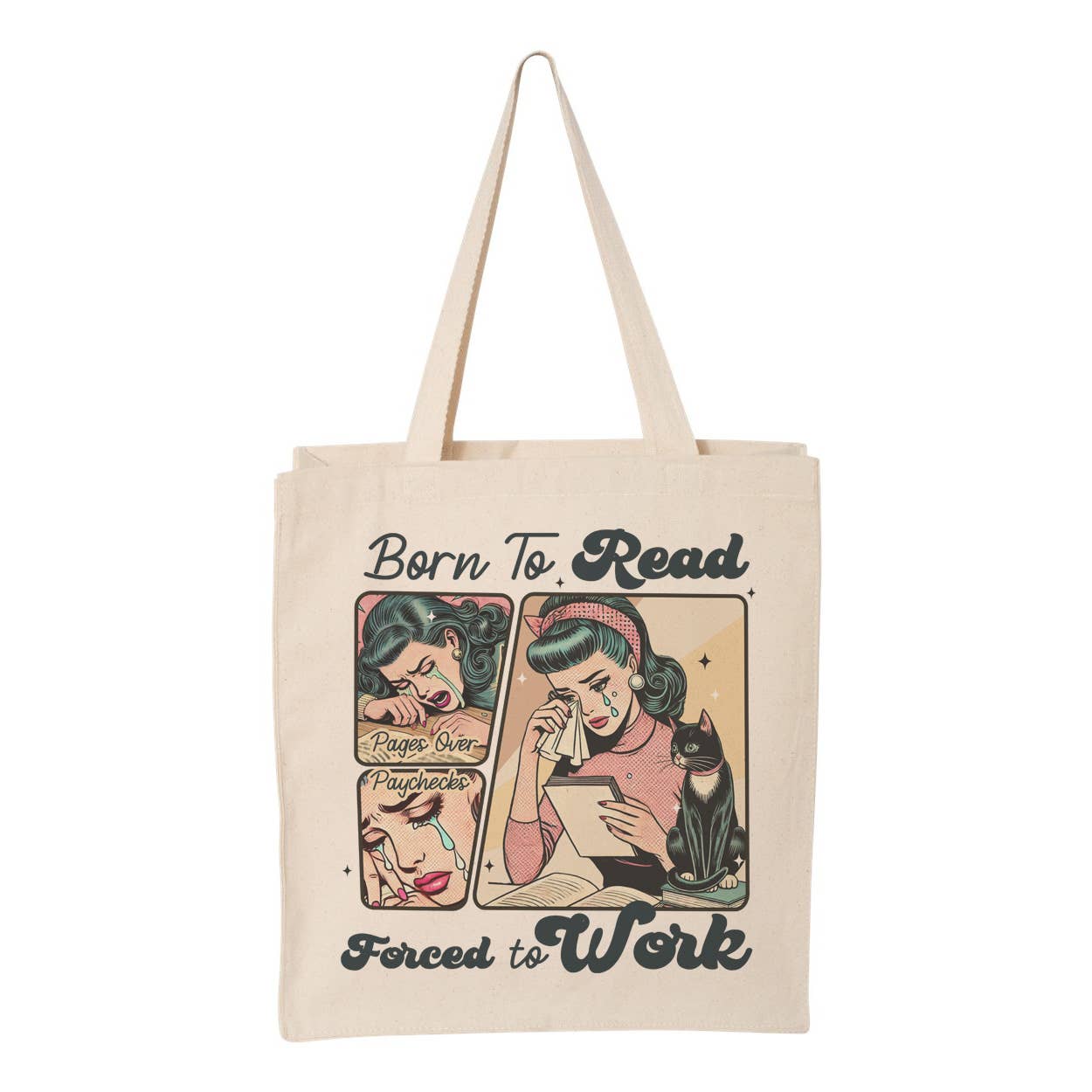 Pages Over Paychecks Tote Bag: Pink
