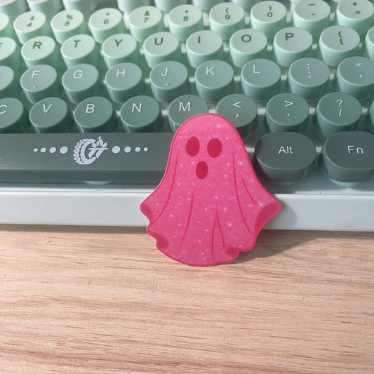 Pink Glitter Ghost Sticker