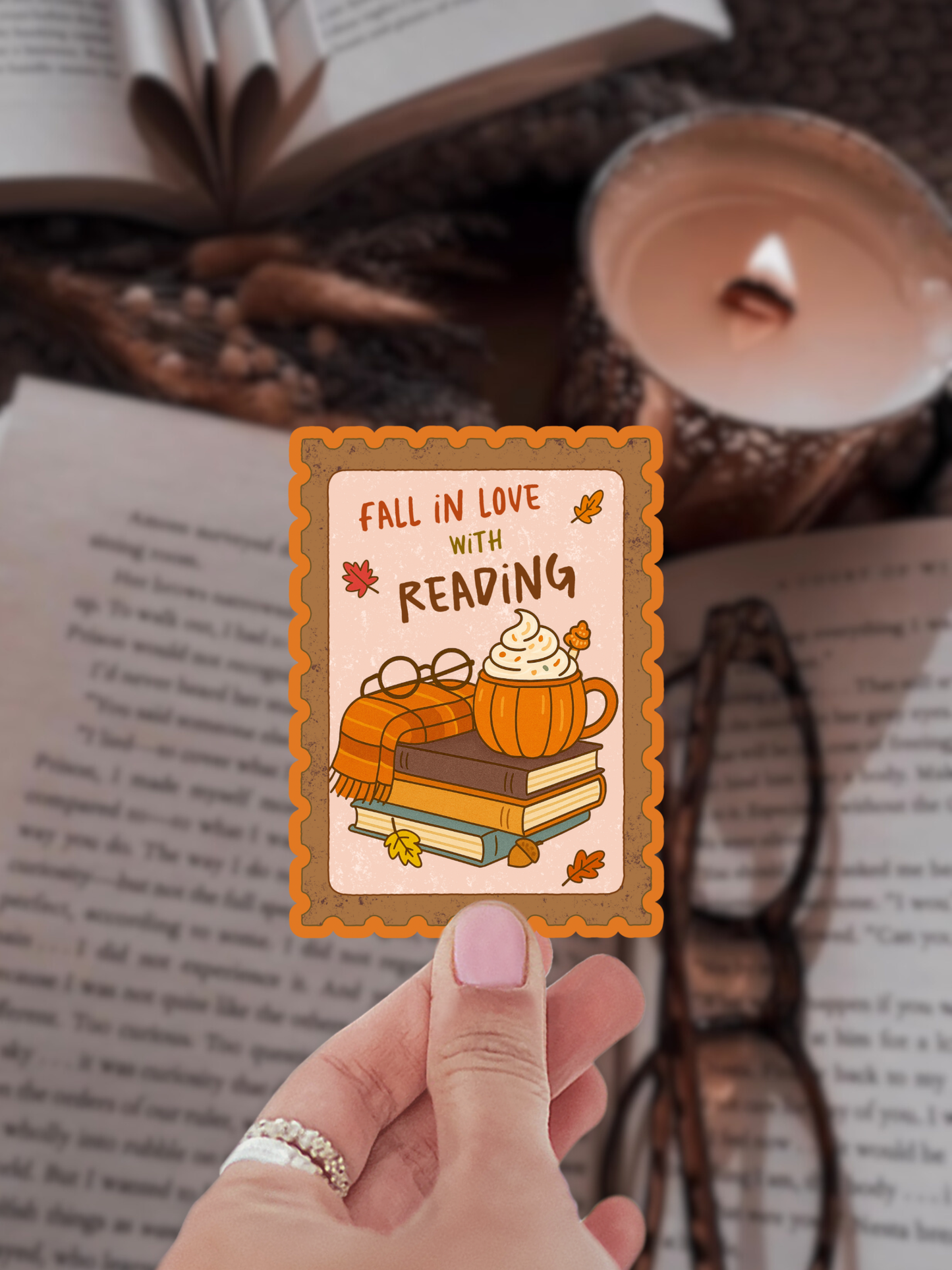 Cozy Reading Bookish Sticker: Standard