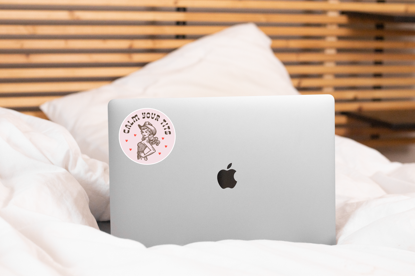 Calm Your Tits Sticker - cowgirl, western, pink, boutique