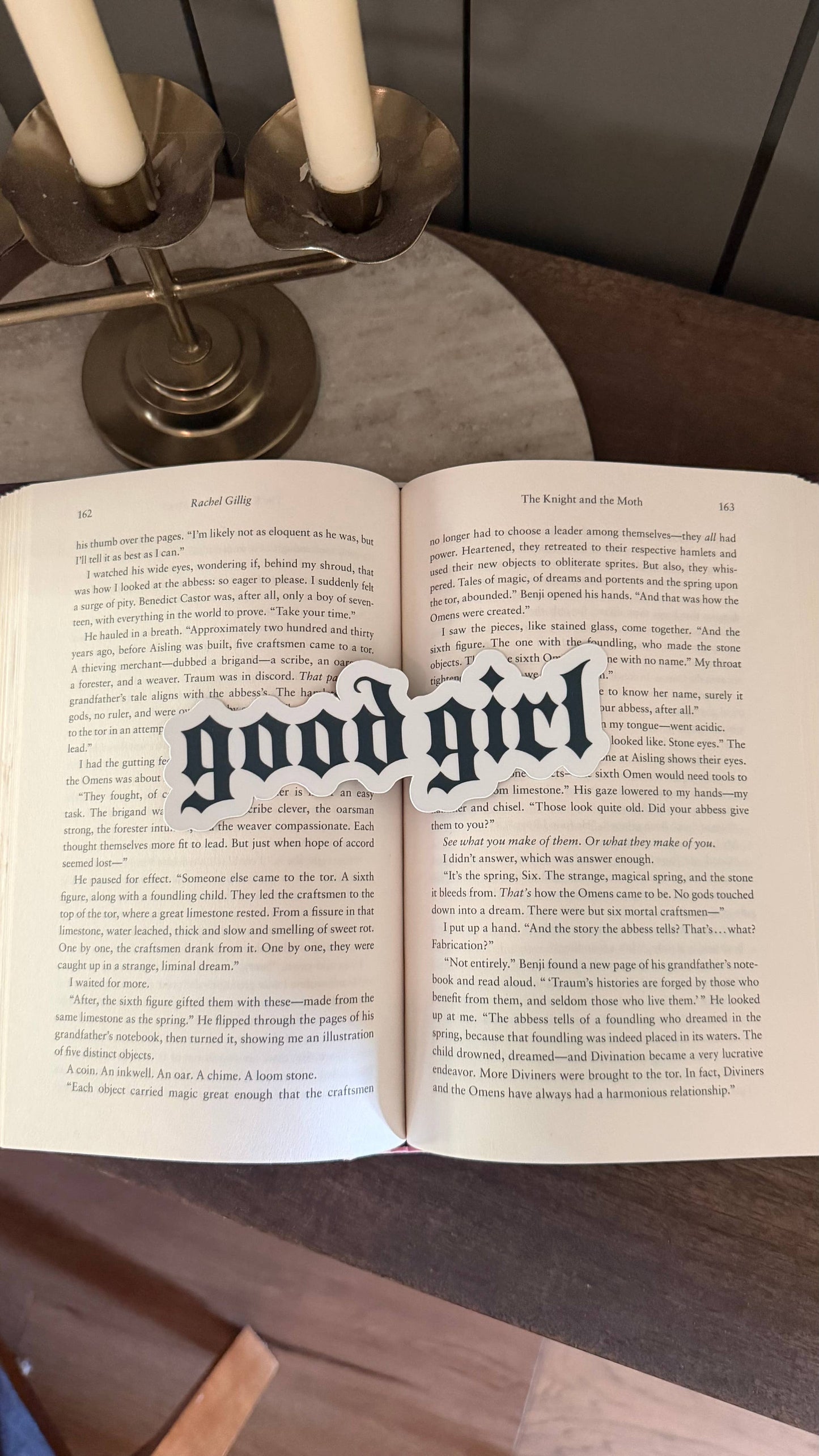 Good Girl Bookmark | Handmade Gothic Die Cut Bookmark | Dark Romance Reader Gift