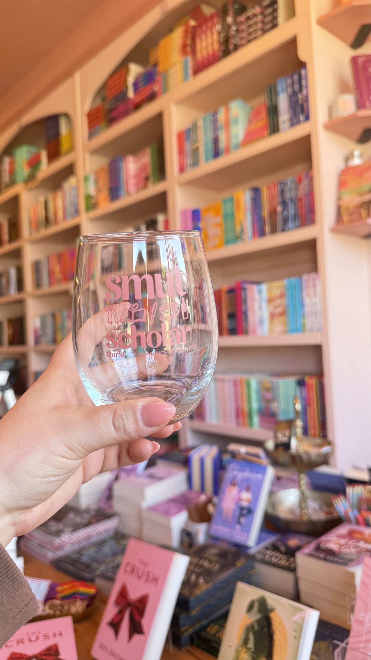 Smut Scholar Wine Glass
