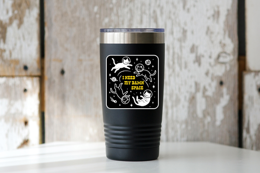 I Need My Damn Space Sticker - cat, kitten, pet store, shop