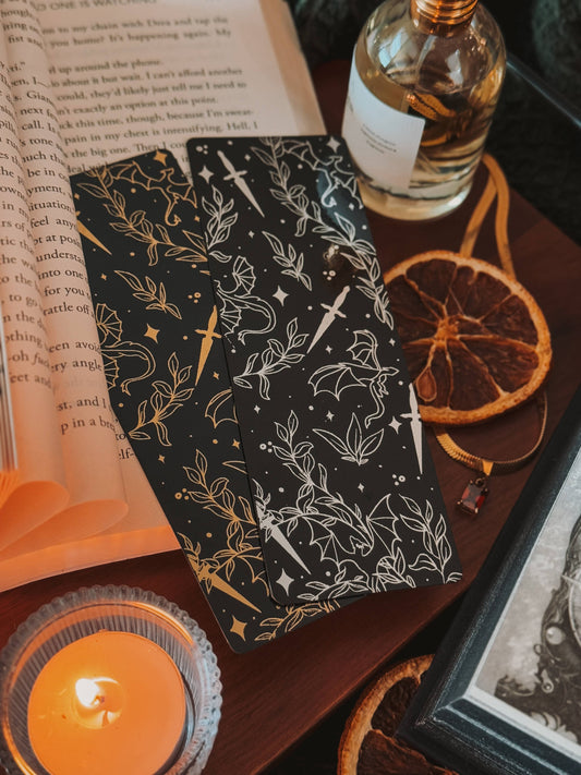 Fantasy Dragon Foil Bookmark: Gold / No Tassel