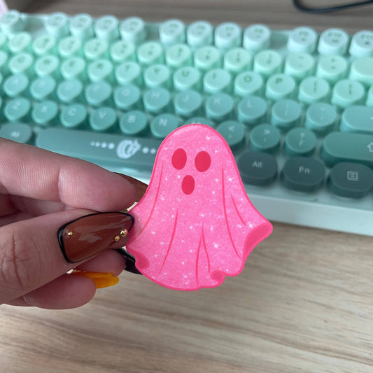 Pink Glitter Ghost Sticker