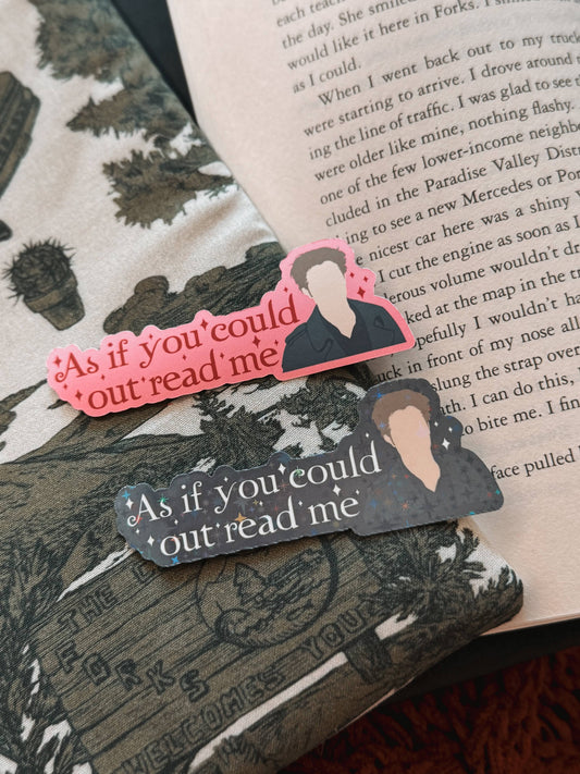Twilight As If You Could Out Read Me Sticker: Red/Pink / Standard