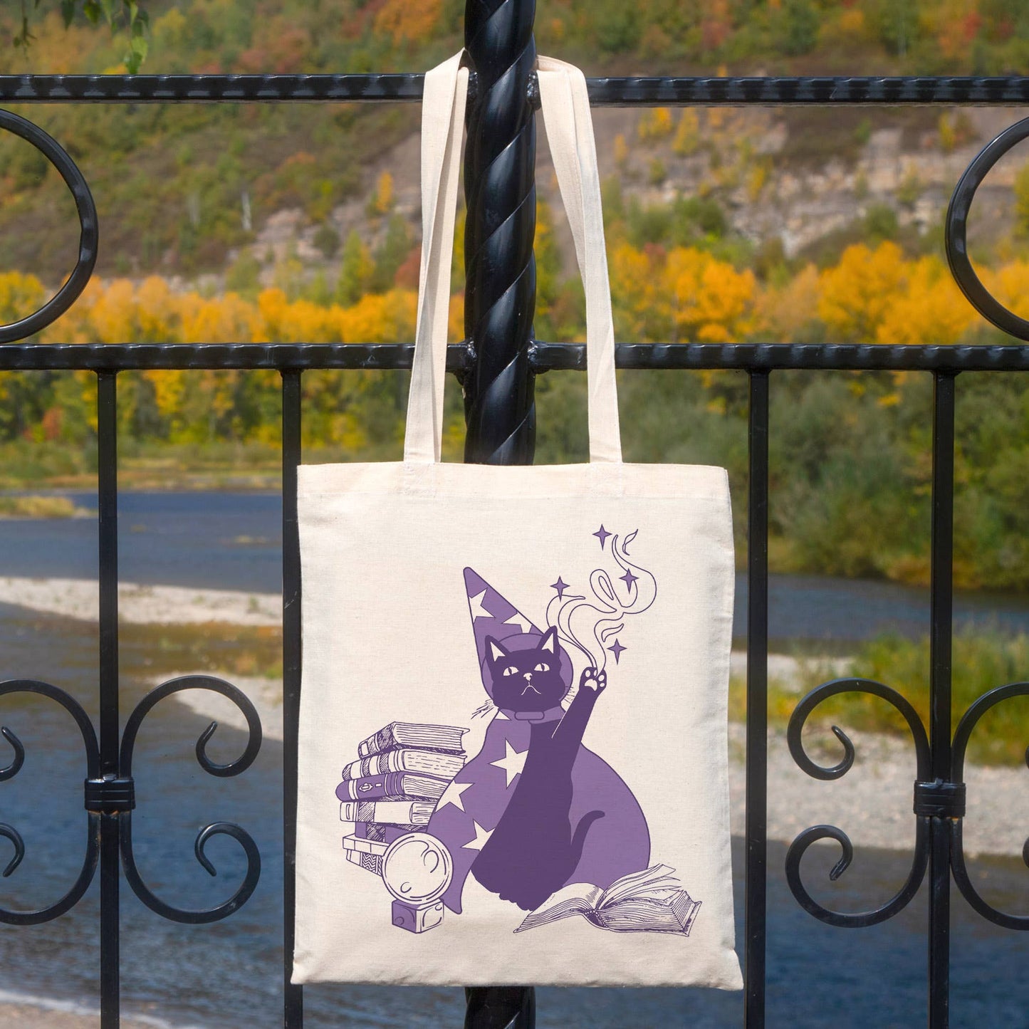 Wizard Cat Tote Bag: Pink