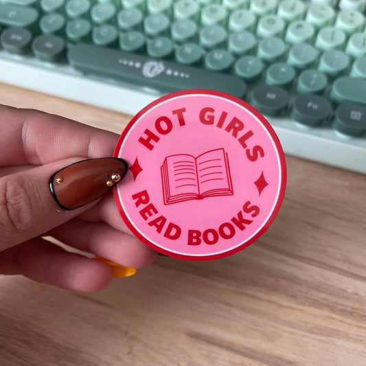 Hot Girls Read Books Sticker