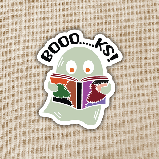 Boooooks Reading Ghost Sticker