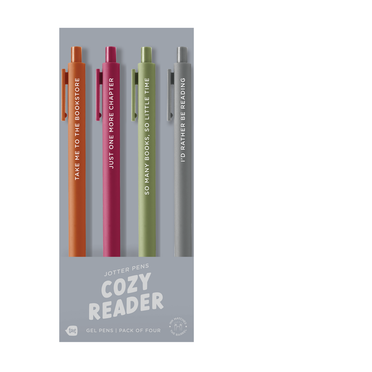 Cozy Reader 4 Pack Pen Sets