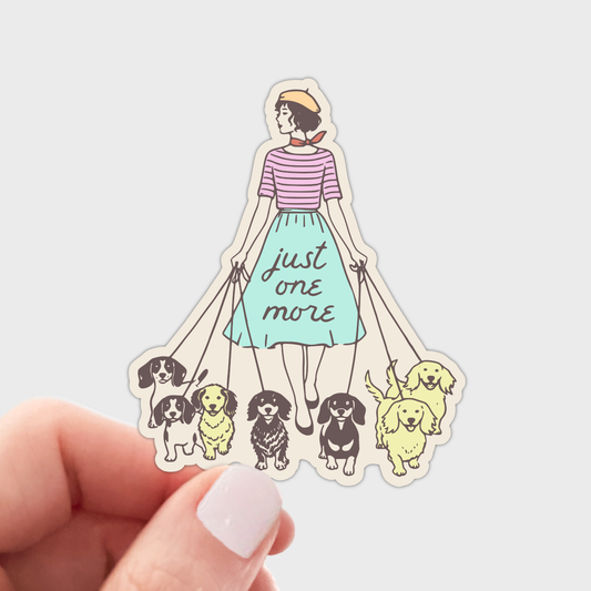 Just One More Sticker - dachshund, dog, wiener, doxen, doxie