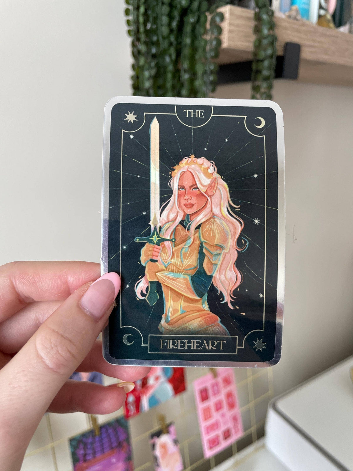 Fire Heart Tarot Card Sticker