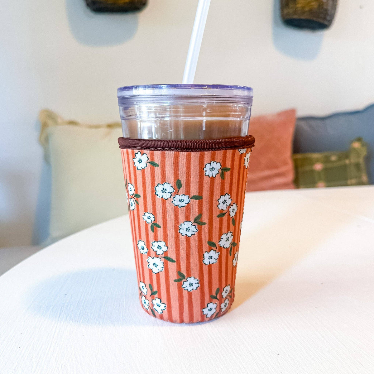 Autumn Blossom | Reusable Coffee Sleeve: Small (16-20oz)