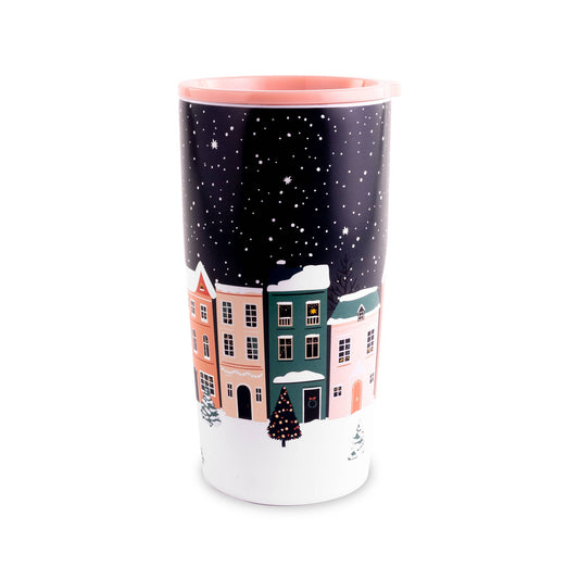 Stainless Steel Thermal Mug, Holiday Village