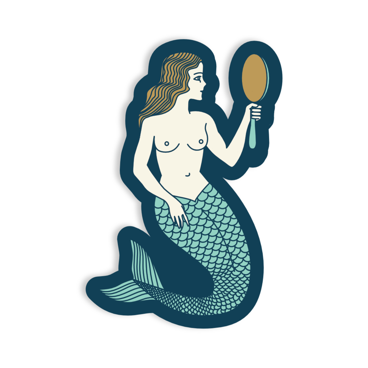 Mermaid Siren Tattoo Sailor High Quality Vinyl Sticker