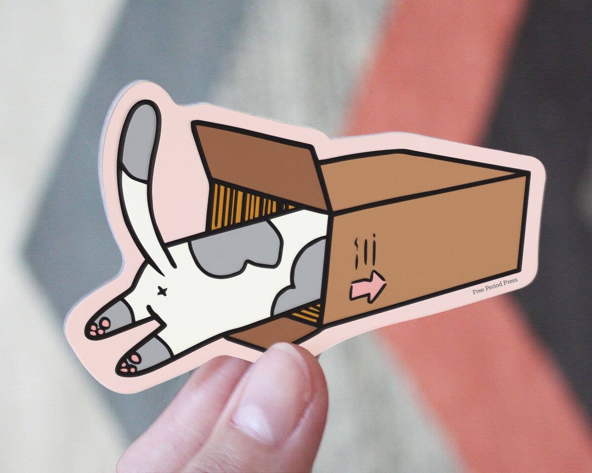 Cat Box Vinyl Decal Sticker