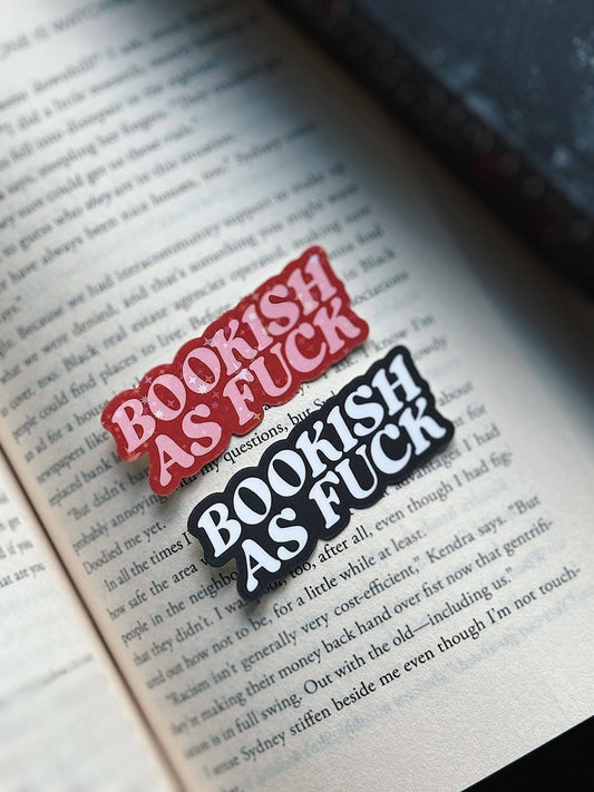 Bookish AF Sticker: Black / Matte WITH laminate