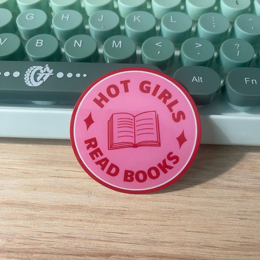 Hot Girls Read Books Sticker