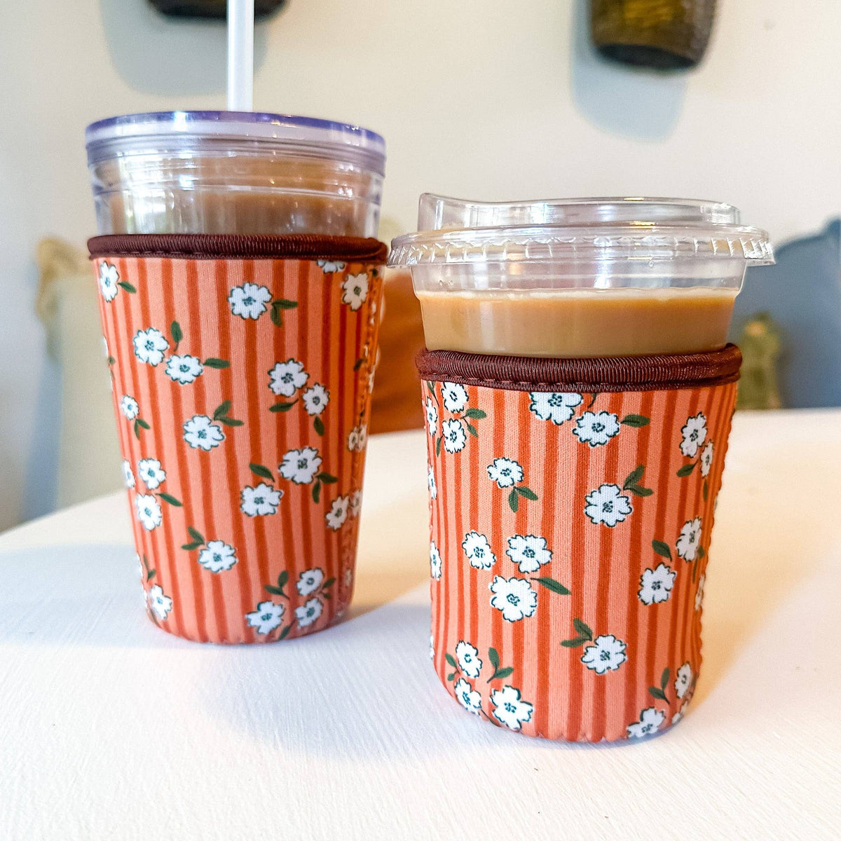 Autumn Blossom | Reusable Coffee Sleeve: Small (16-20oz)