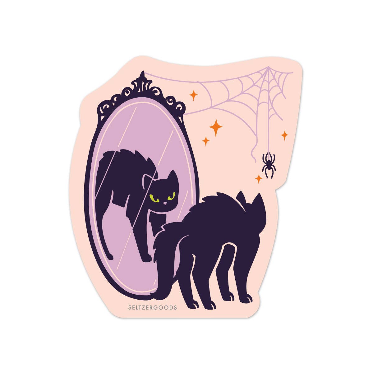 Mirror Cat Sticker