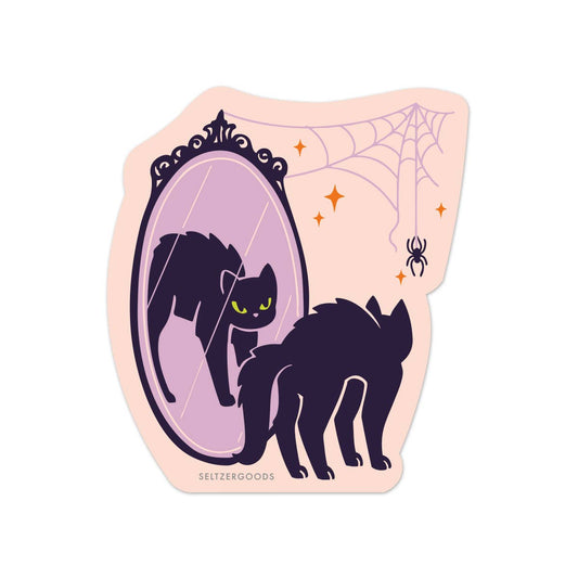 Mirror Cat Sticker