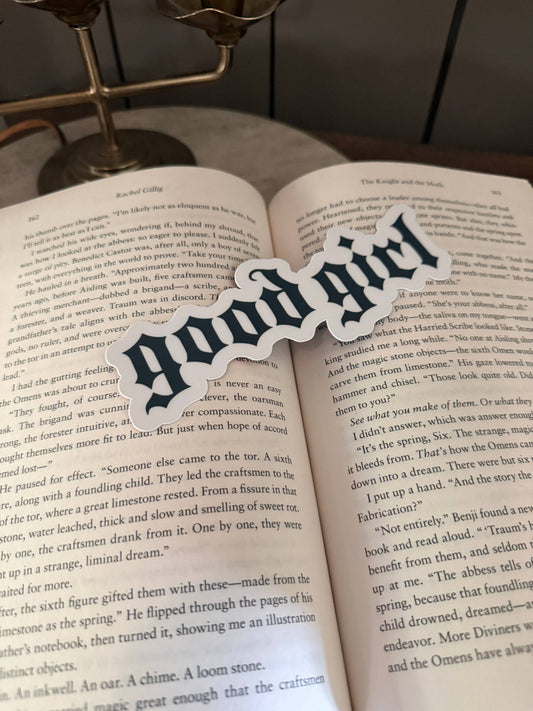 Good Girl Bookmark | Handmade Gothic Die Cut Bookmark | Dark Romance Reader Gift