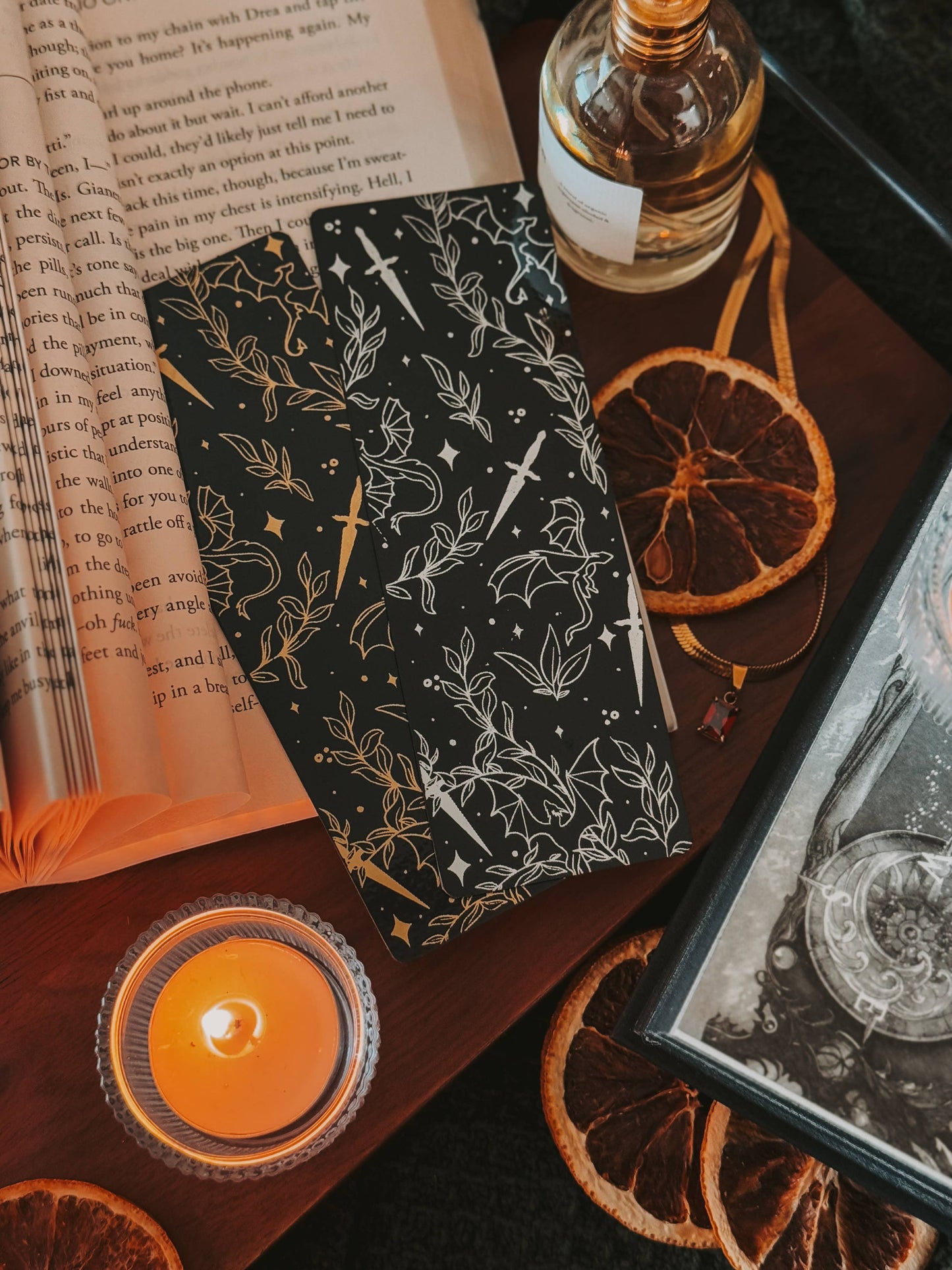 Fantasy Dragon Foil Bookmark: Gold / No Tassel
