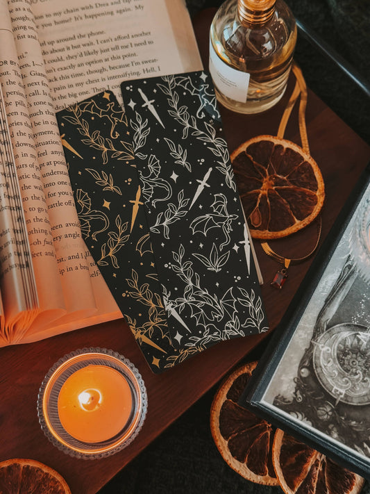 Fantasy Dragon Foil Bookmark: Gold / No Tassel