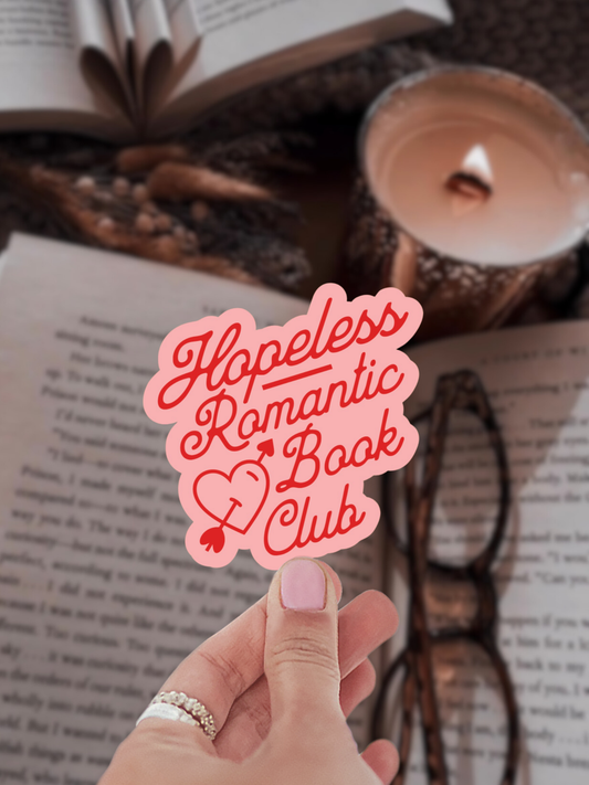 Hopeless Romantic Book Club Sticker: Matte WITH laminate