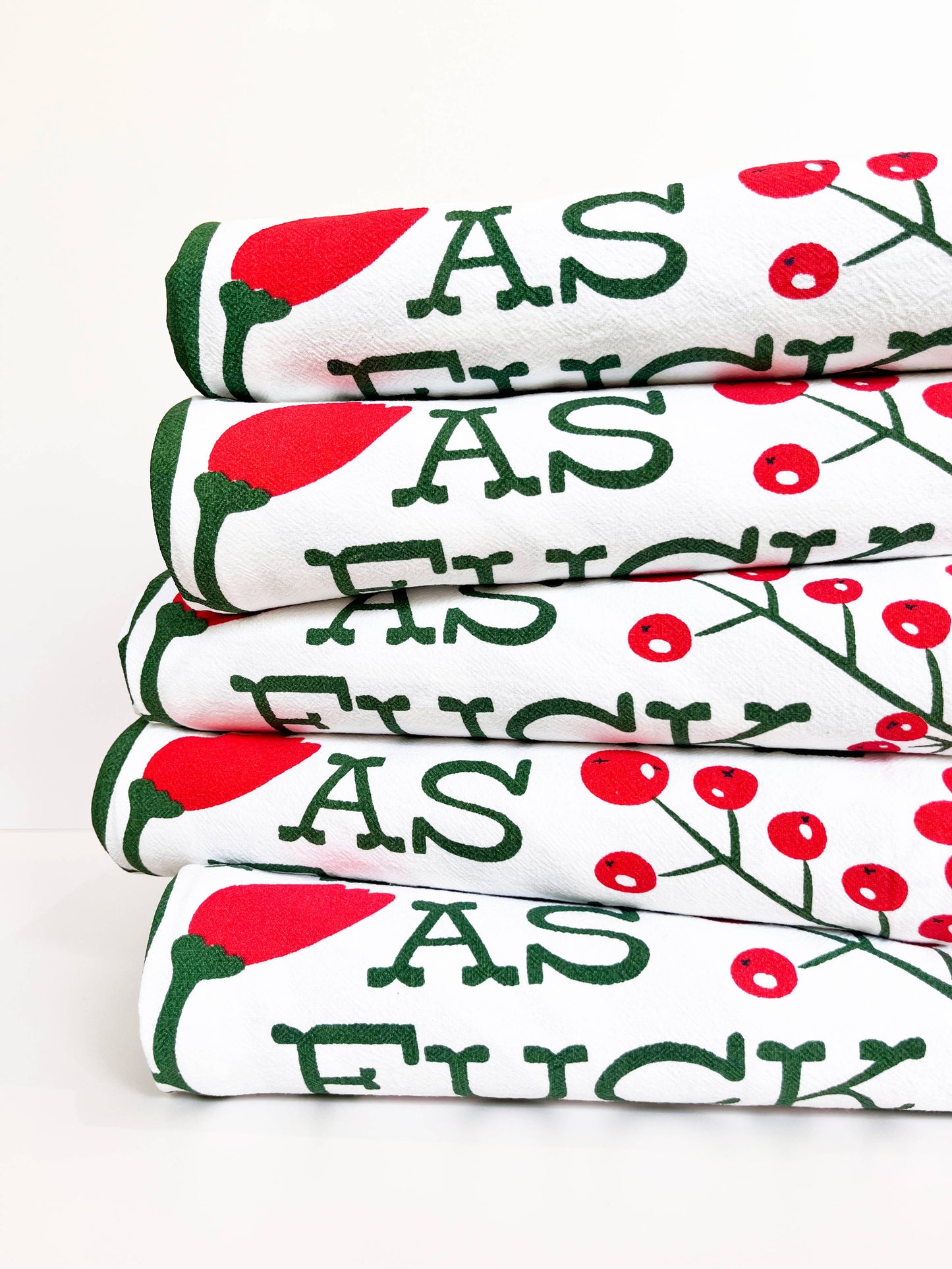 Festive as Fuck - RED/GREEN Funny Christmas Kitchen Towel