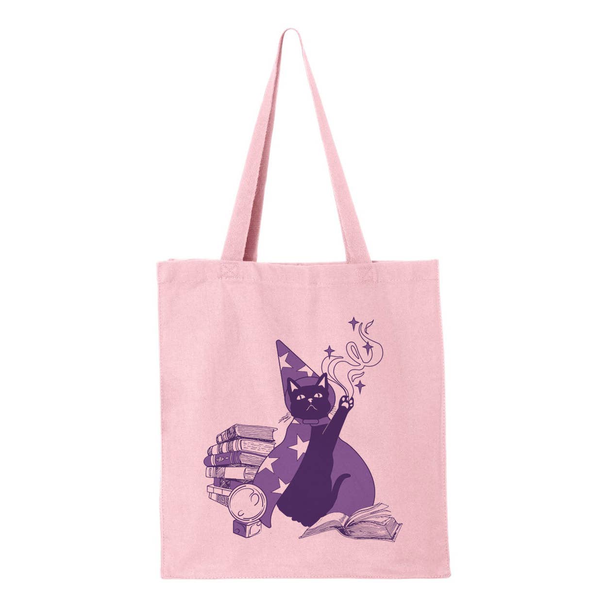 Wizard Cat Tote Bag: Pink