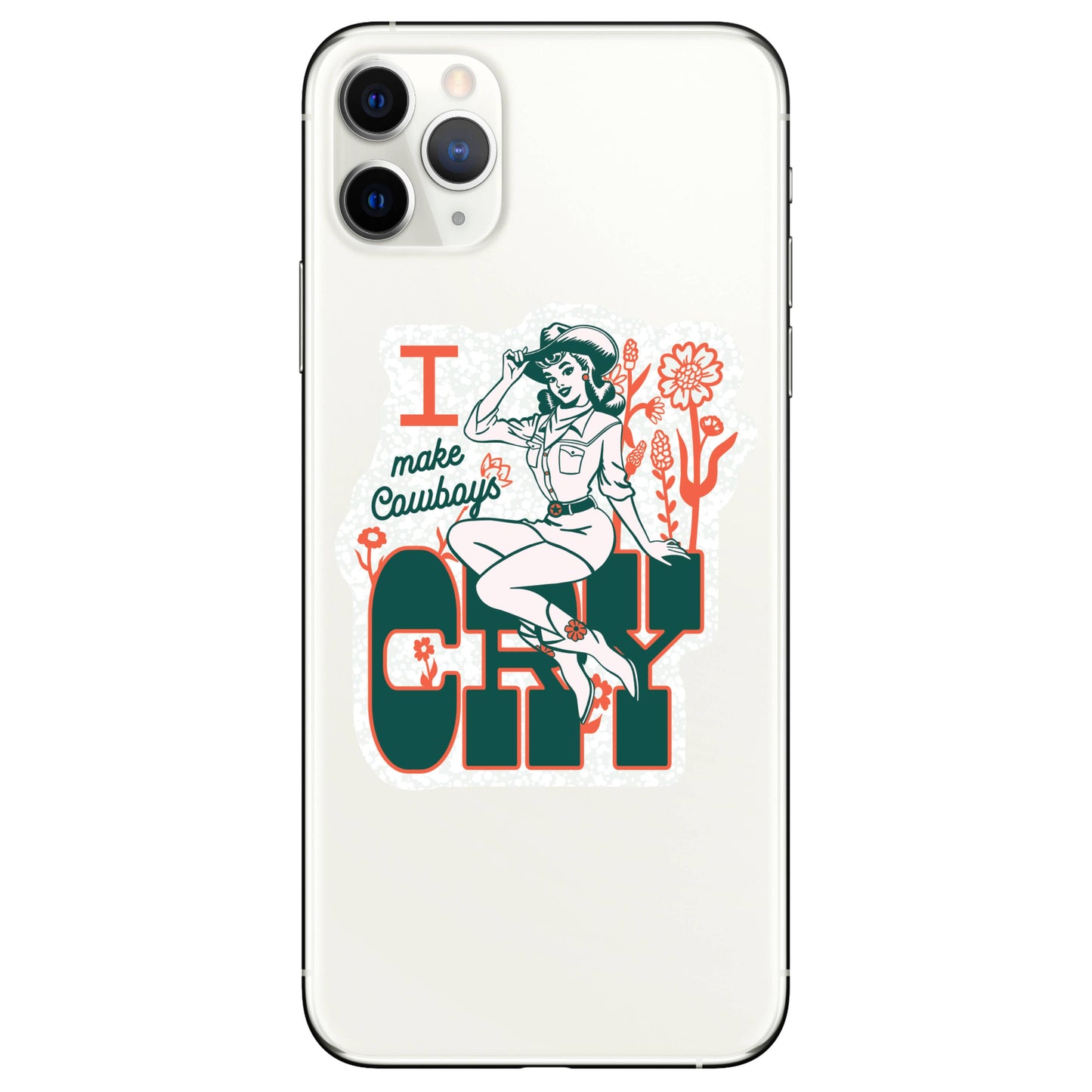 Make Cowboys Cry Vintage Cowgirl High Quality Vinyl Sticker
