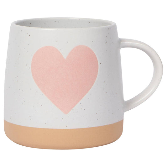 Pink Heart Valentine Stoneware Mug