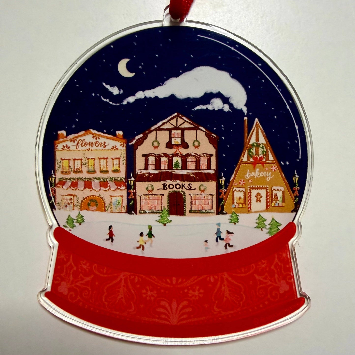 Christmas Cozy Village Snowglobe Ornament: Individually Packaged