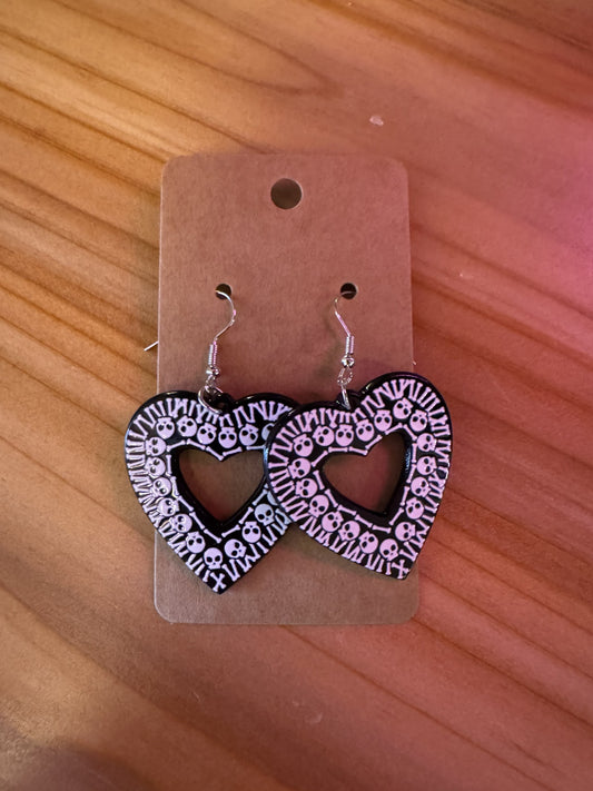 Dark Hearts Earrings