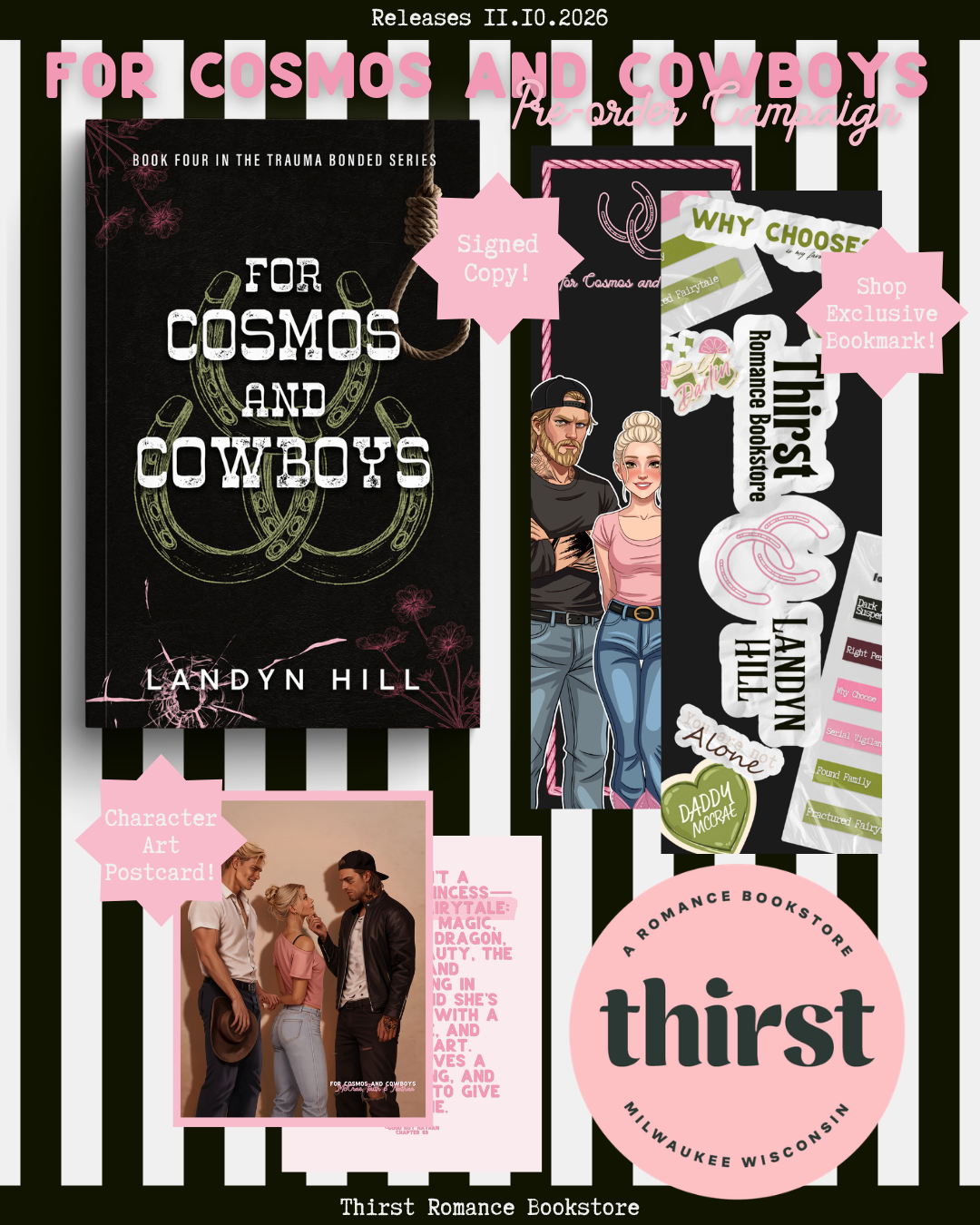 For Cosmos and Cowboys: A Fractured Fairytale, Why Choose, Cowboy Romance (The Trauma Bonded Series Book 4)