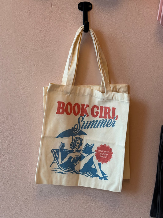 Book Girl Summer Tote Bag