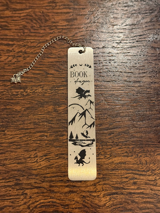 Book Dragon - Metal Bookmark