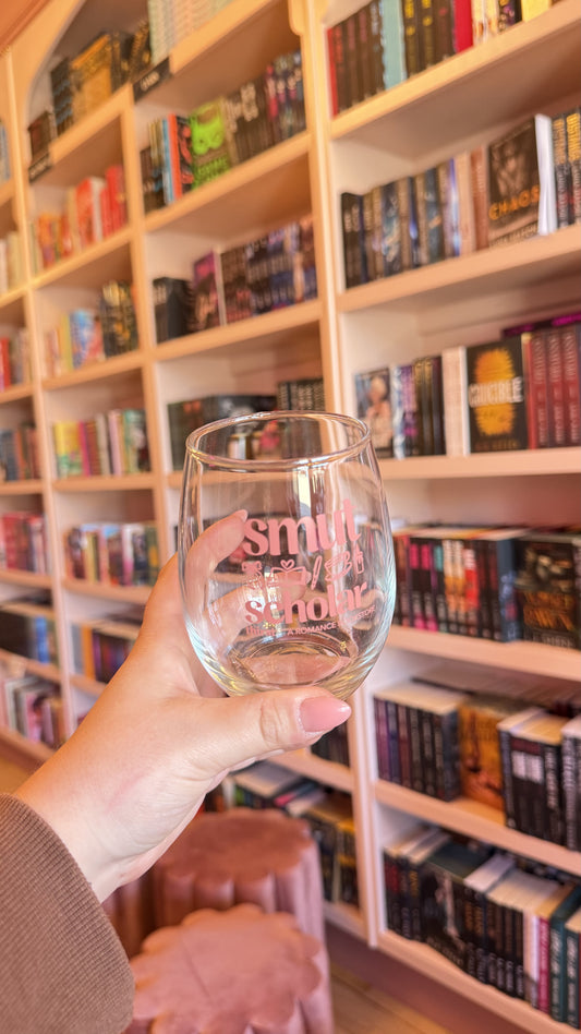 Smut Scholar Wine Glass