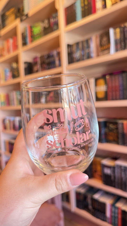 Smut Scholar Wine Glass