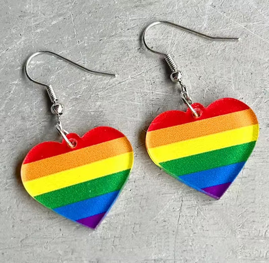 Pride Heart Earrings