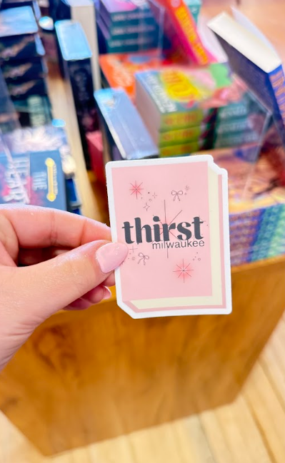 Thirst Pink Book Sticker