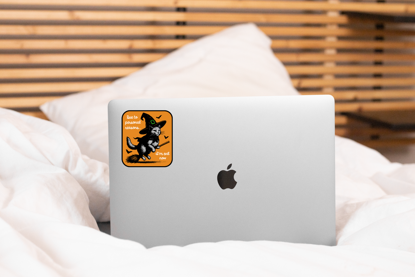 Due to Personal Reasons, I'm Evil Now Sticker - cat, witch
