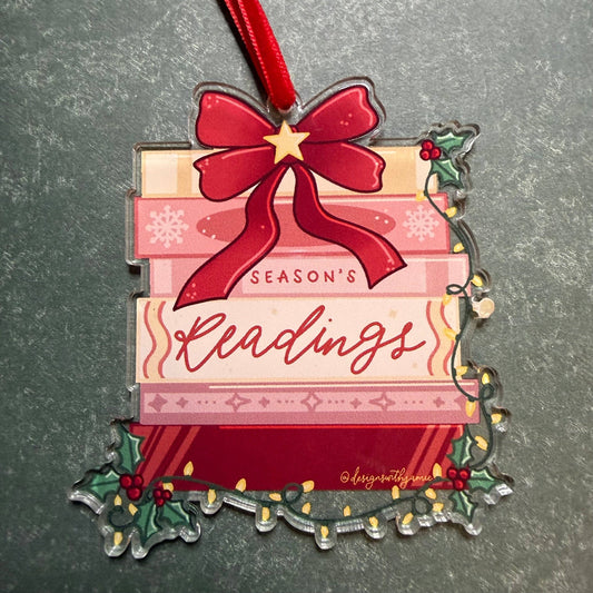 Season's Readings Bookstack Ornament: Individually Packaged