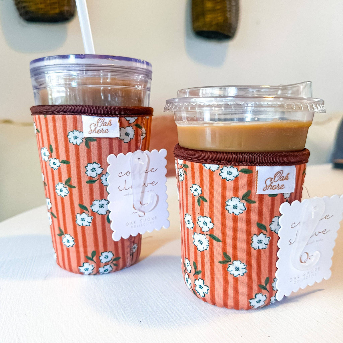Autumn Blossom | Reusable Coffee Sleeve: Small (16-20oz)