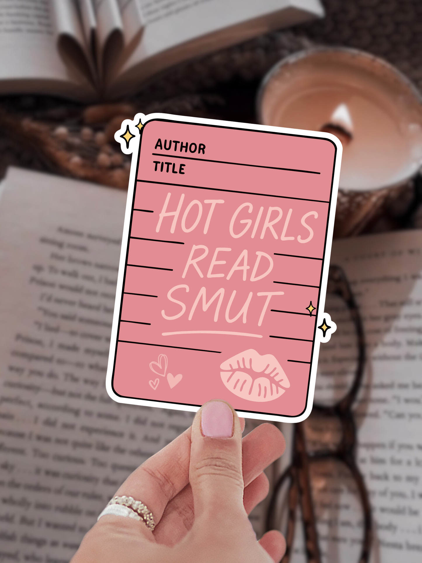 Hot Girls Read Smut Romance Sticker: Standard