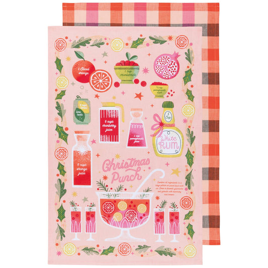 Spirits Bright Christmas Dishtowels Set of 2