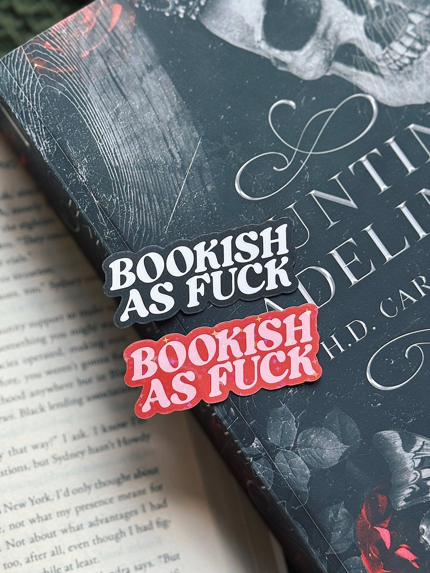 Bookish AF Sticker: Black / Matte WITH laminate