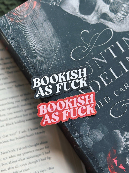 Bookish AF Sticker: Black / Matte WITH laminate