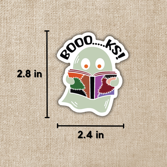 Boooooks Reading Ghost Sticker